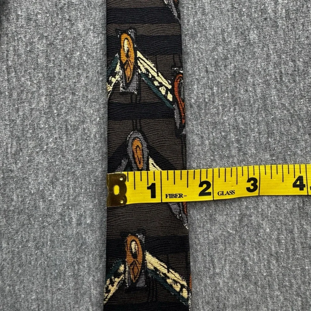 Robert Talbott Omaggio‎ Silk Tie Gray Multi Color Geometric Necktie Italy Drops